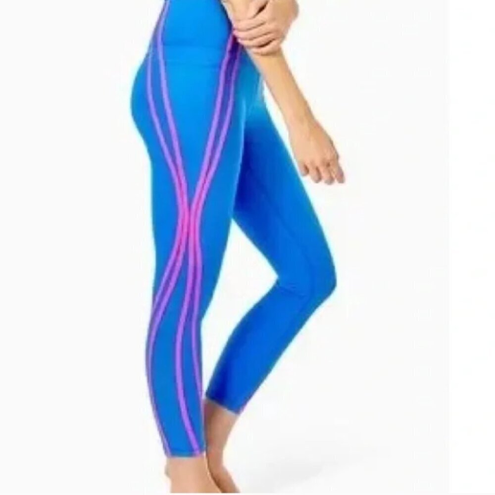 Lilly Pulitzer weekender high-rise legging in blue flare size large NWT